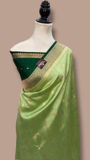 Pure Katan Silk Banarasi Handloom Saree - All over Kadua motifs - The Handlooms