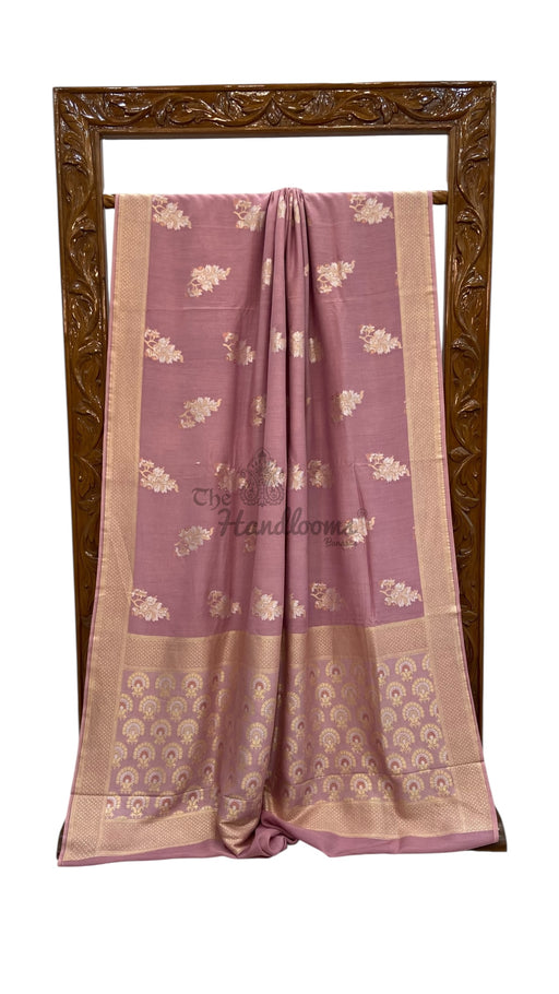Moonga Georgette Handloom Banarasi Saree - The Handlooms