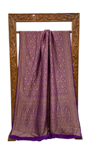 Pure Khaddi Crepe Georgette Banarasi Handloom Saree-Brocade - The Handlooms