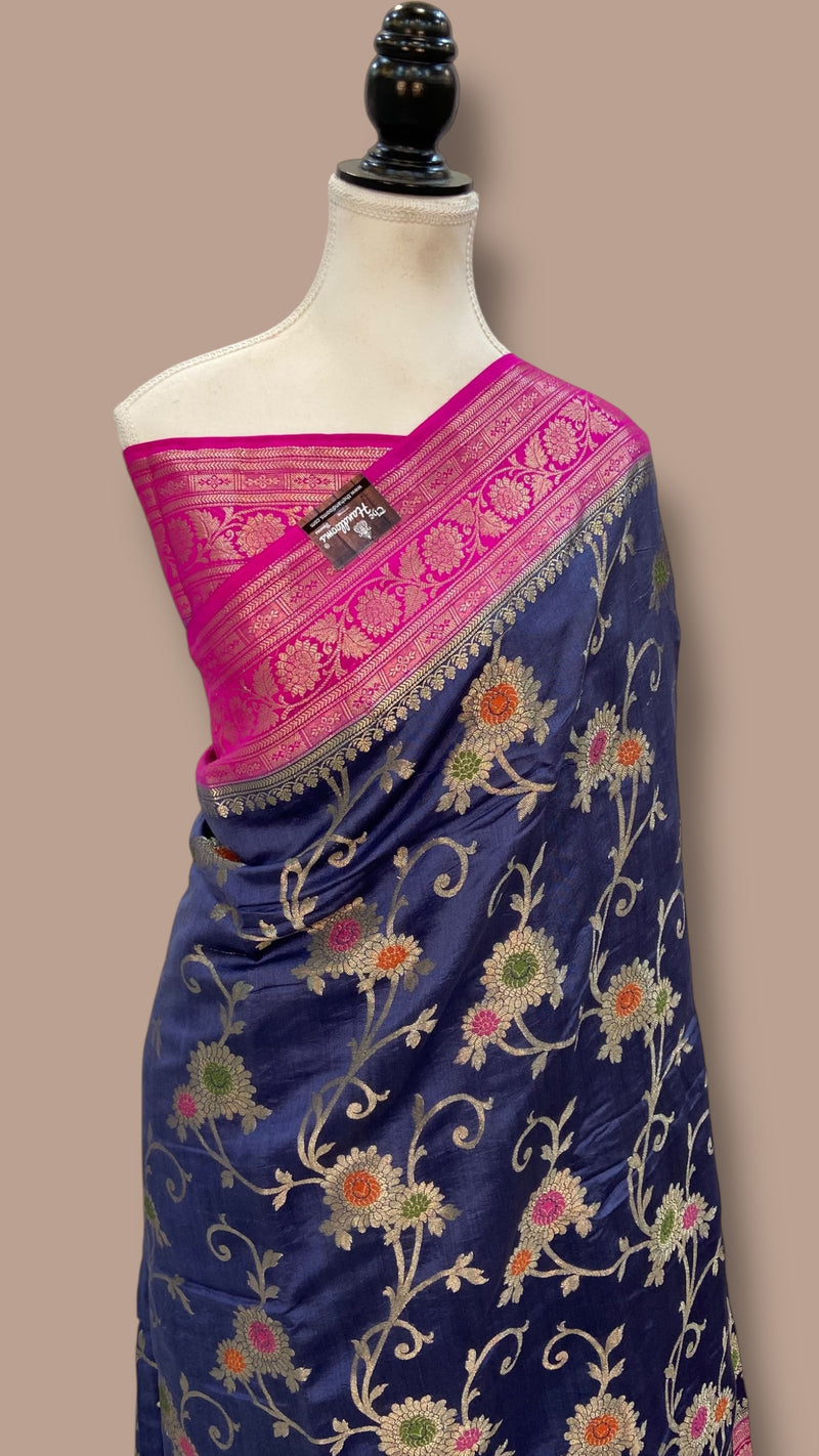 Pure Chiniya Silk Handloom Banarasi Saree - The Handlooms