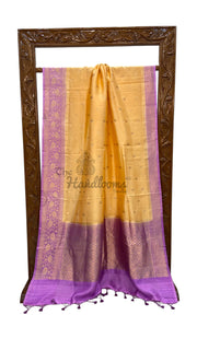 Pure Katan Silk Banarasi Handloom Saree - All over Kadua motifs - The Handlooms