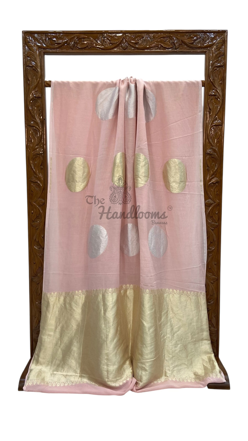 Moonga Georgette Handloom Banarasi Saree - The Handlooms