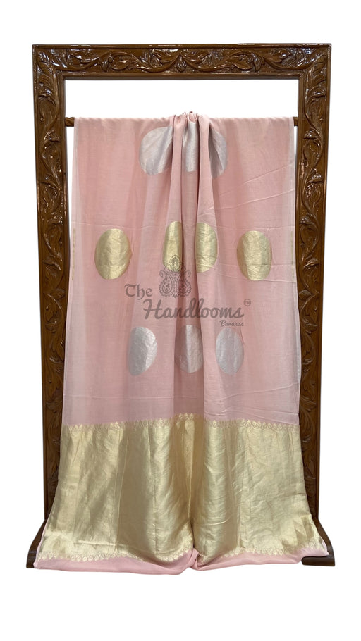 Moonga Georgette Handloom Banarasi Saree - The Handlooms