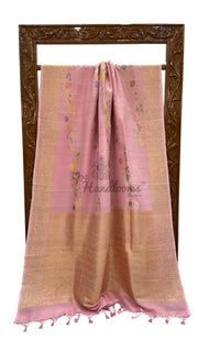 Pure Tussar Handloom Banarasi Saree - All Over kadua Weaving - The Handlooms