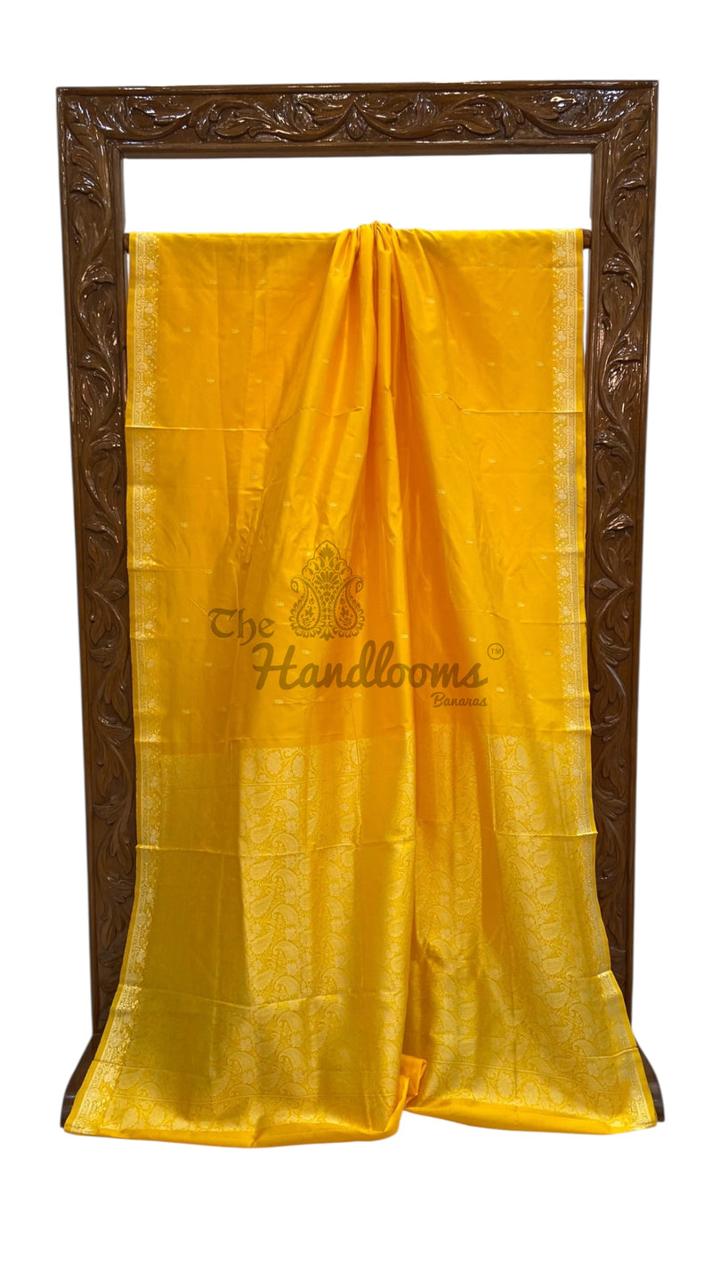 Pure Katan Silk Reshmi Zari Banarasi Handloom Saree - The Handlooms