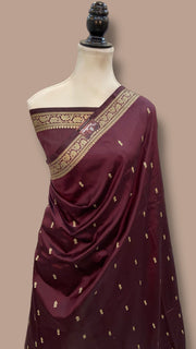 Pure Katan Silk Reshmi Zari Banarasi Handloom Saree - The Handlooms