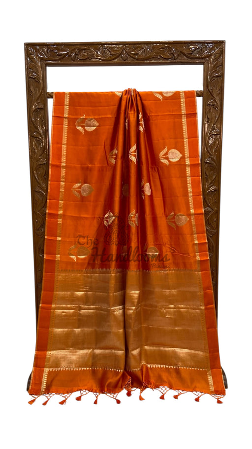 Pure Mango Silk Banarasi Handloom Saree - The Handlooms