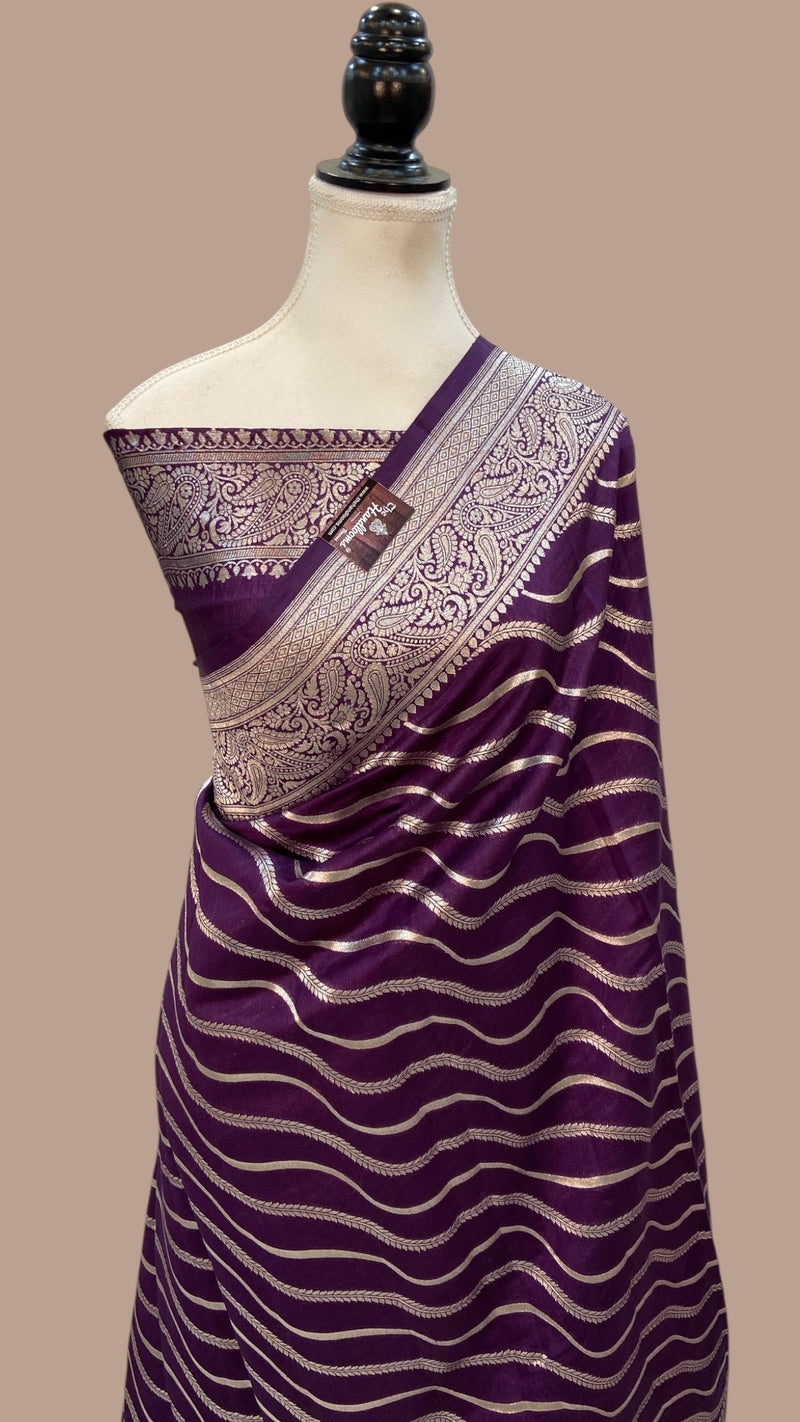 Pure Chiniya Silk Khaddi Handloom Banarasi Saree - The Handlooms