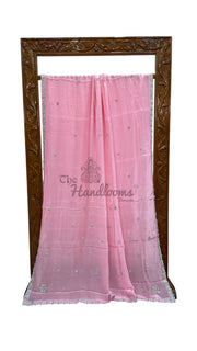 Pure Silk Handloom Banarasi Saree with Handwork Lace - The Handlooms
