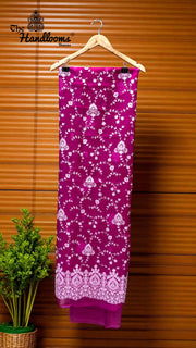 Pure Organza Chikankari Handloom Banarasi Dress - The Handlooms