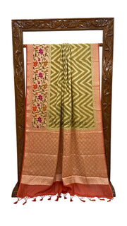 Pure Chiffon Khaddi Banarasi Saree - The Handlooms