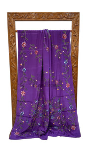 Pure Silk Handloom Banarasi Saree - Handwork Handbrush - The Handlooms