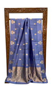 Pure Katan Silk Banarasi Handloom Saree - All over Kadua Motifs - The Handlooms