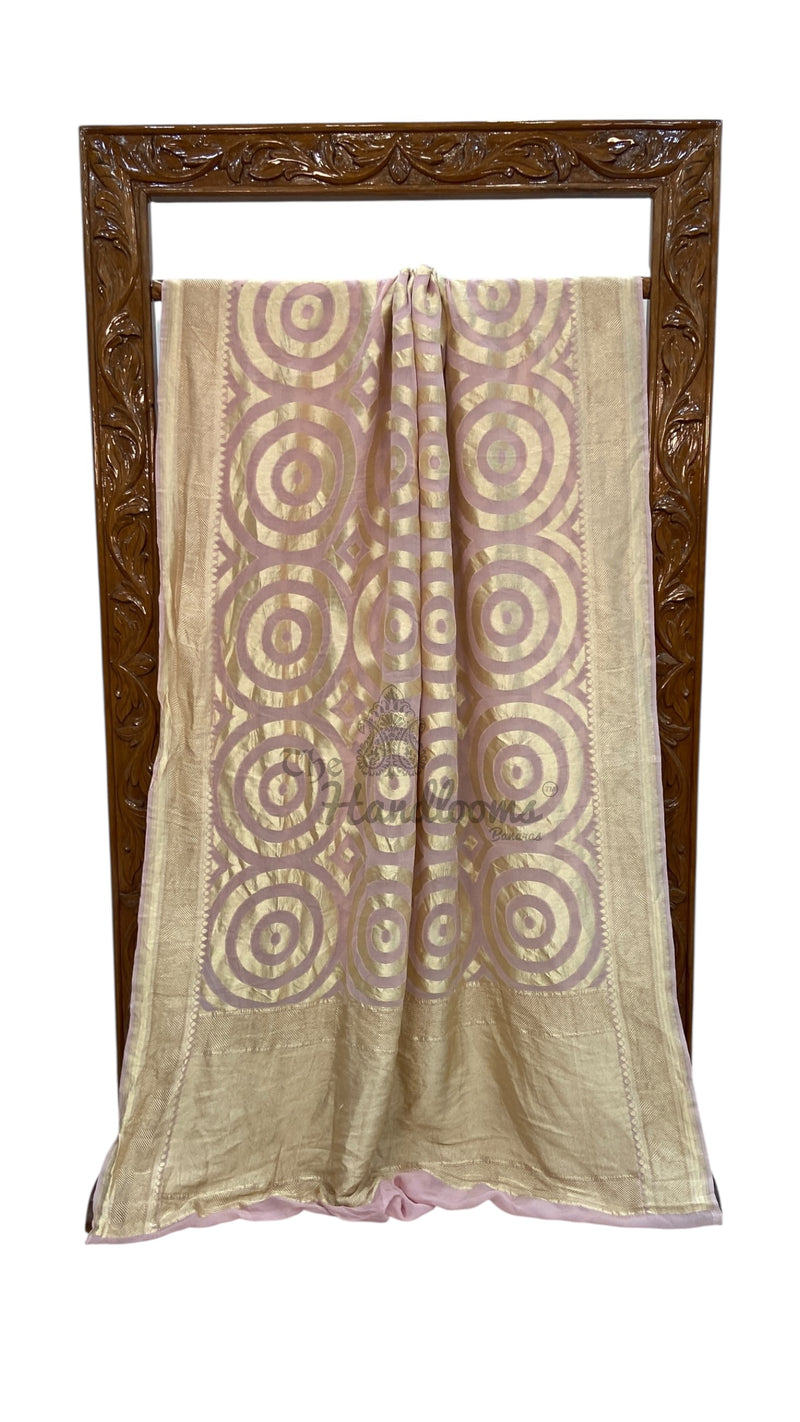 Khaddi Georgette Handloom Banarasi Saree - The Handlooms