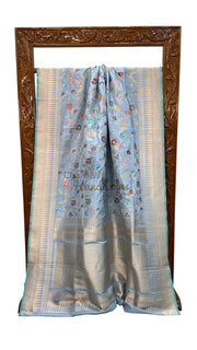 Ektara Pure Katan Silk Banarasi Handloom Saree - All Over Kadiyal Jaal Work - The Handlooms