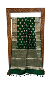 Pure Dupion Silk Banarasi Saree - The Handlooms