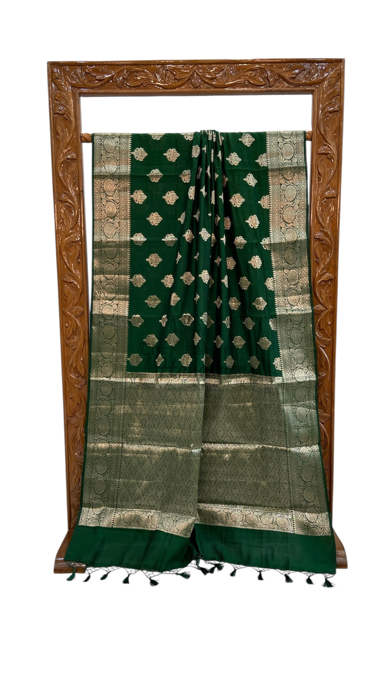 Pure Dupion Silk Banarasi Saree - The Handlooms
