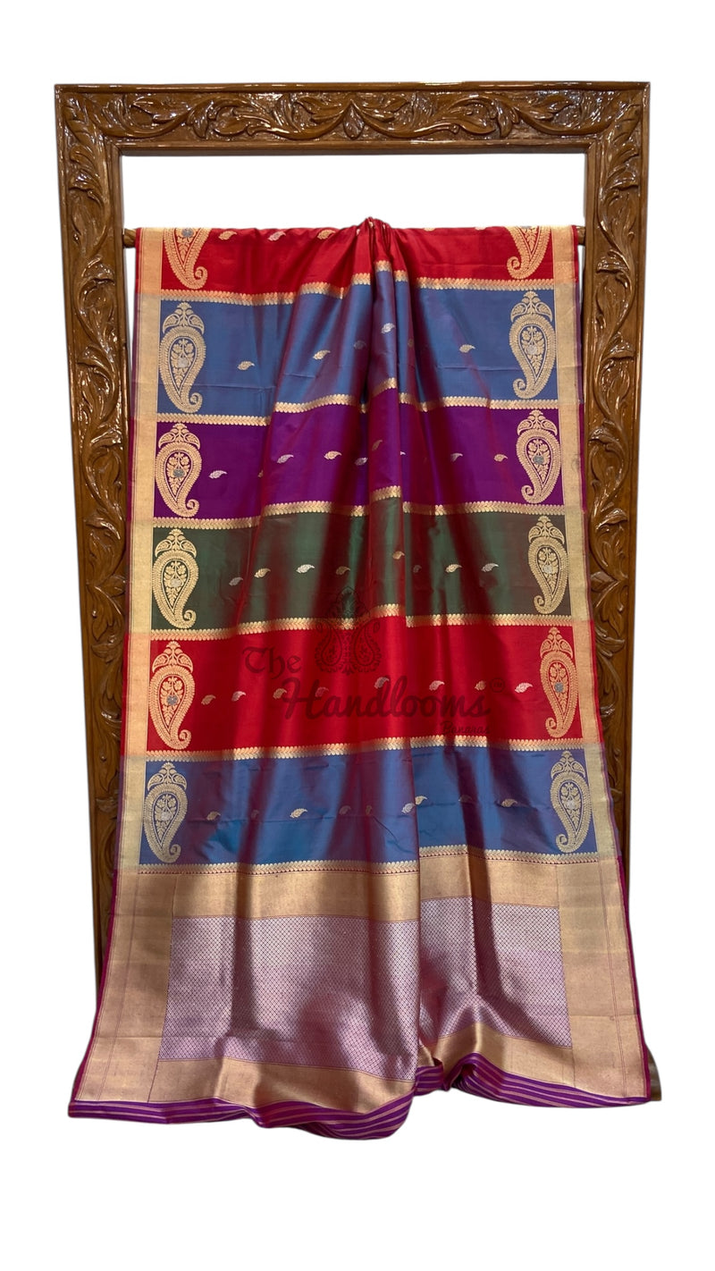 Pure Katan Silk Banarasi Handloom Saree - Rangkat - The Handlooms