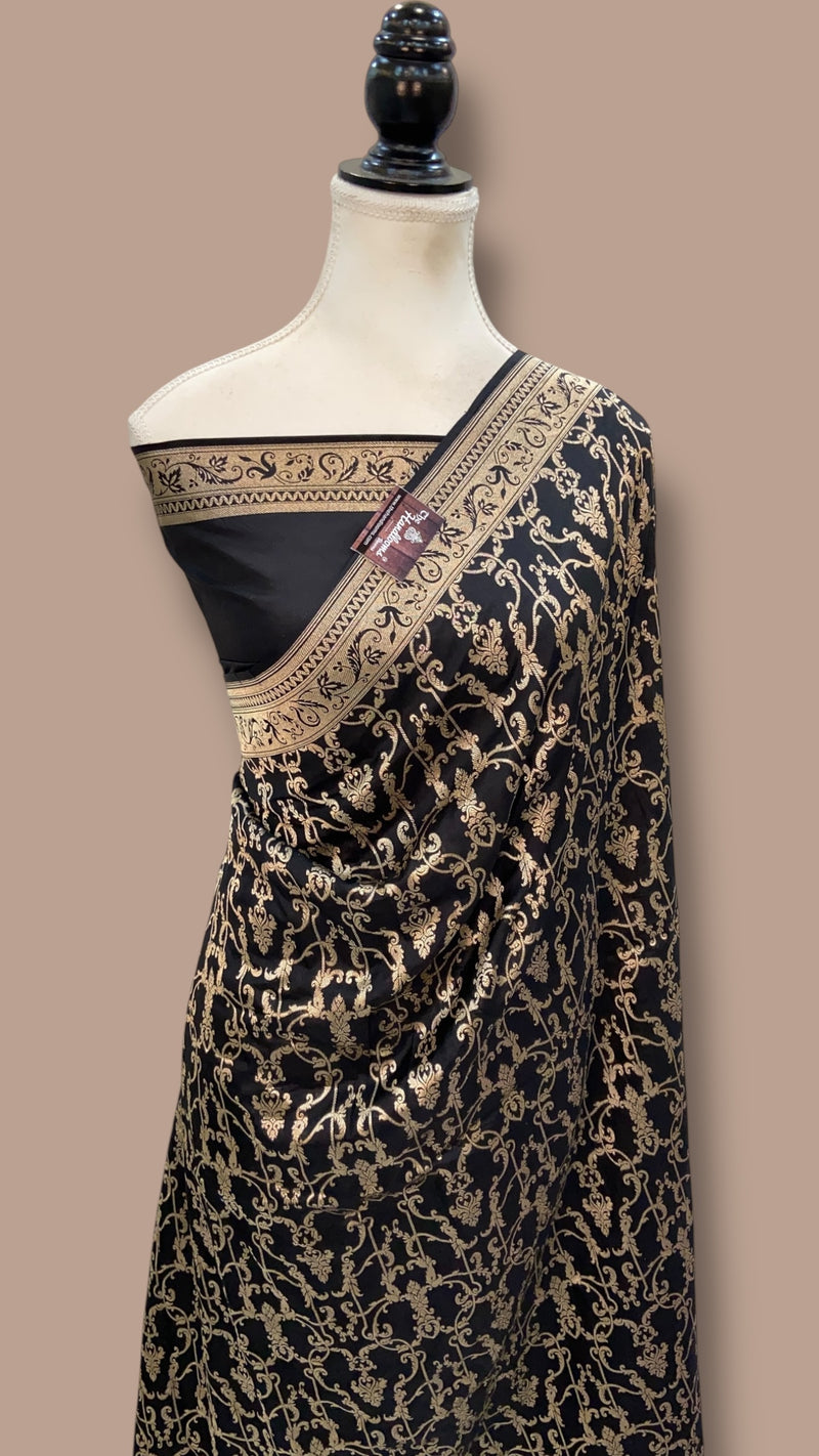 Shruti Haasan in Pure Katan Silk Banarasi Handloom Saree - All Over Jaal Work - The Handlooms