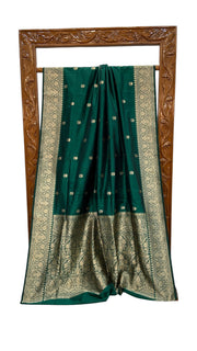 Pure Katan Silk Banarasi Handloom Saree - All Over Kadua Motifs - The Handlooms