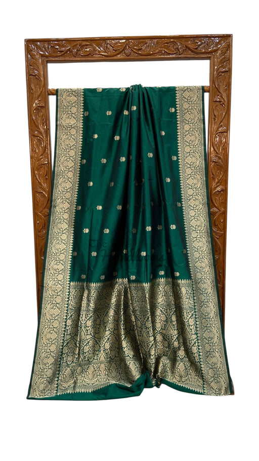 Pure Katan Silk Banarasi Handloom Saree - All Over Kadua Motifs - The Handlooms