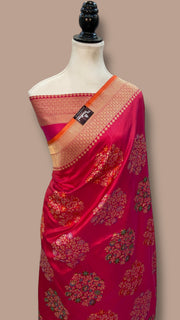 Ektara Pure Katan Silk Banarasi Handloom Saree - All Over Kadiyal Boota - The Handlooms