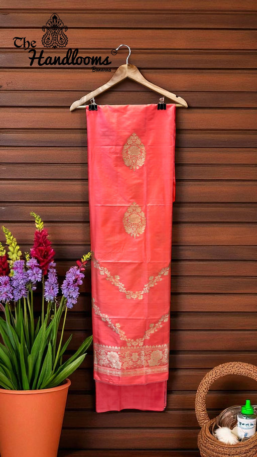 Pure Katan Silk Handlooms Banarasi Dress material - The Handlooms
