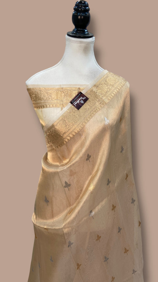 Pure Kora Tissue Handloom Banarasi Saree - The Handlooms
