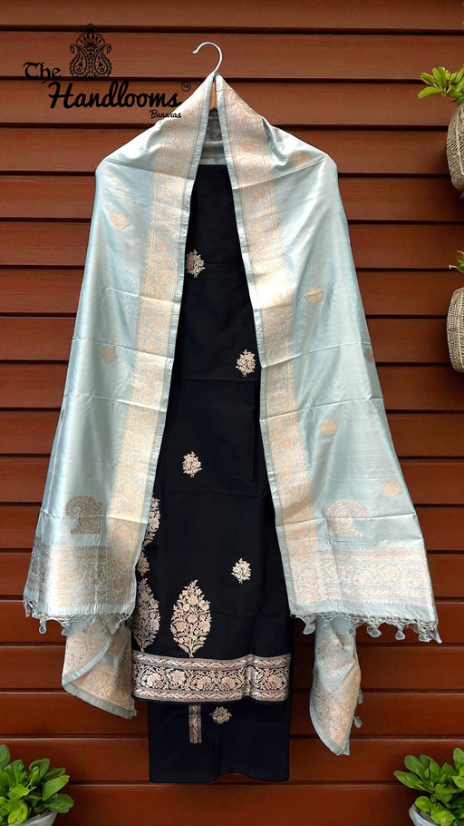 Pure Katan Silk Handlooms Banarasi Dress material - The Handlooms