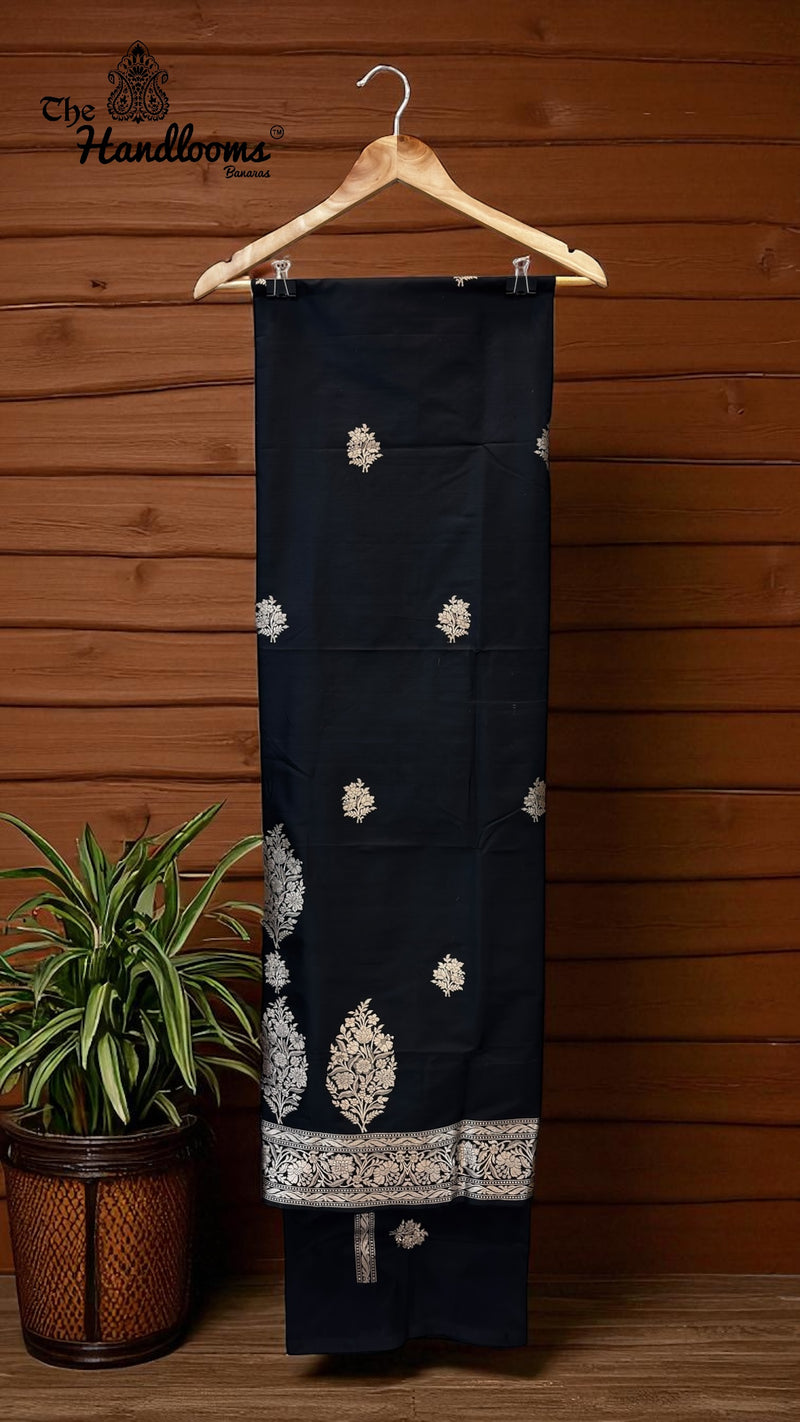 Pure Katan Silk Handlooms Banarasi Dress material - The Handlooms