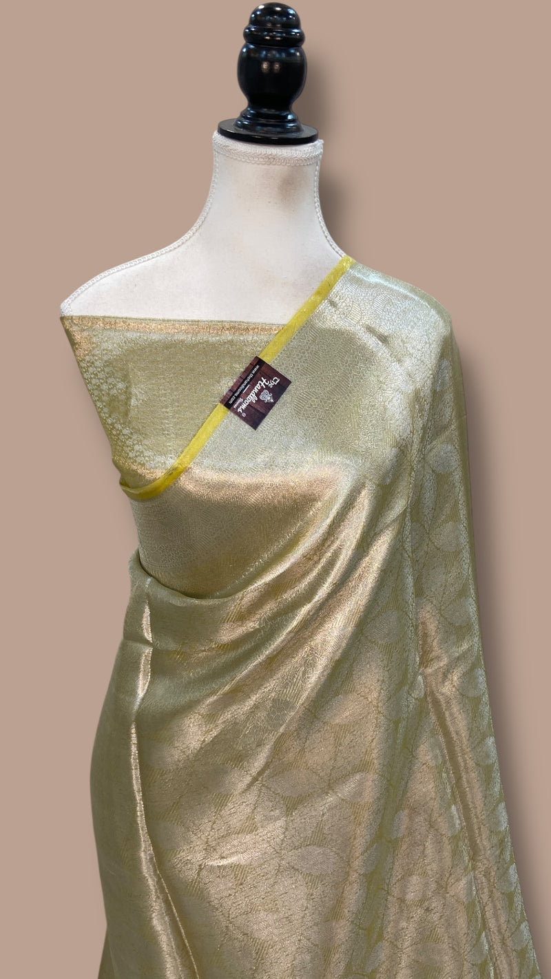 Pure Kora Tissue Tanchui Handloom Banarasi Saree - The Handlooms