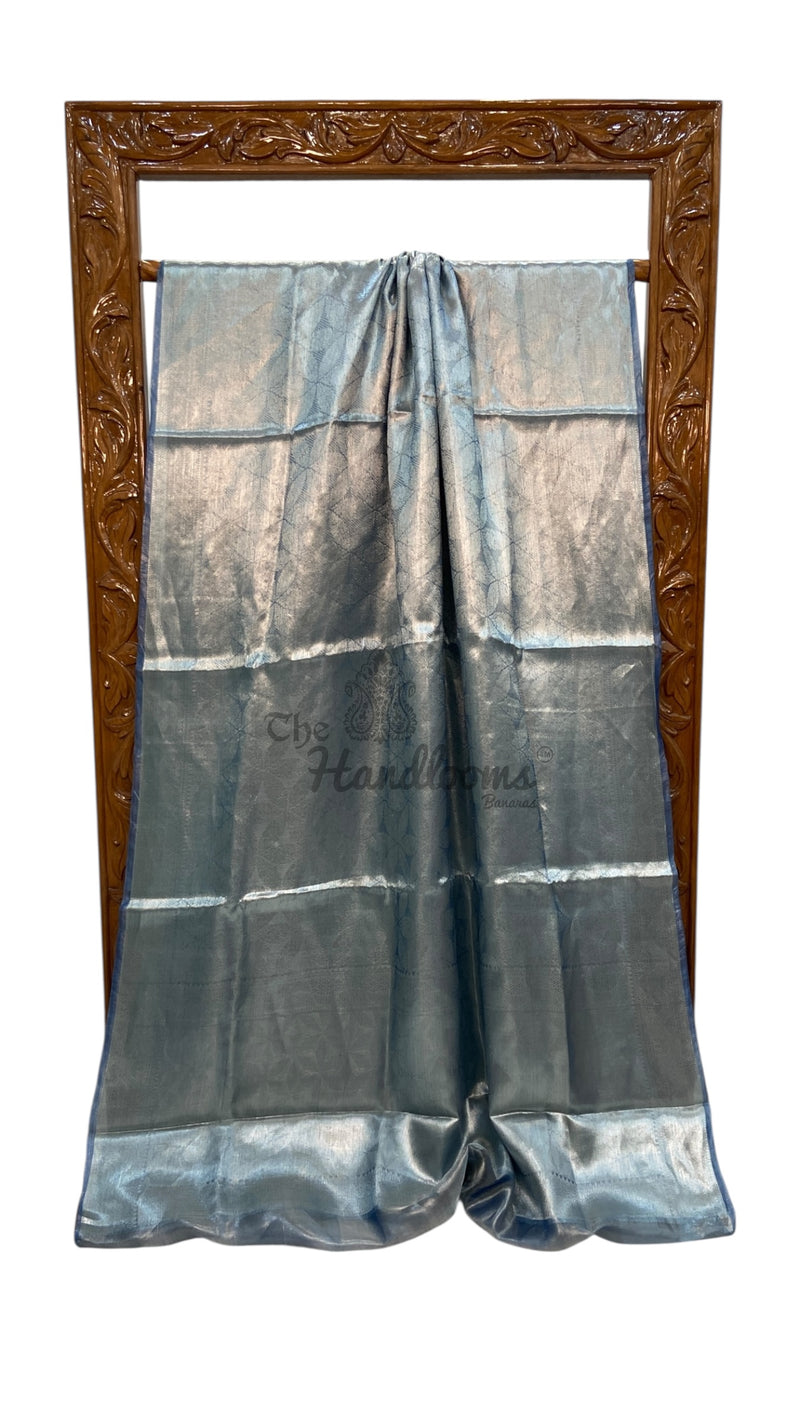Pure Kora Tissue Tanchui Handloom Banarasi Saree - The Handlooms