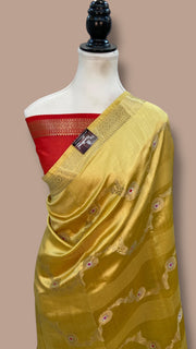 Pure Mango Silk Banarasi Handloom Saree - The Handlooms