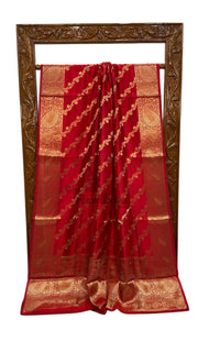 Pure Mango Silk Banarasi Handloom Saree - The Handlooms