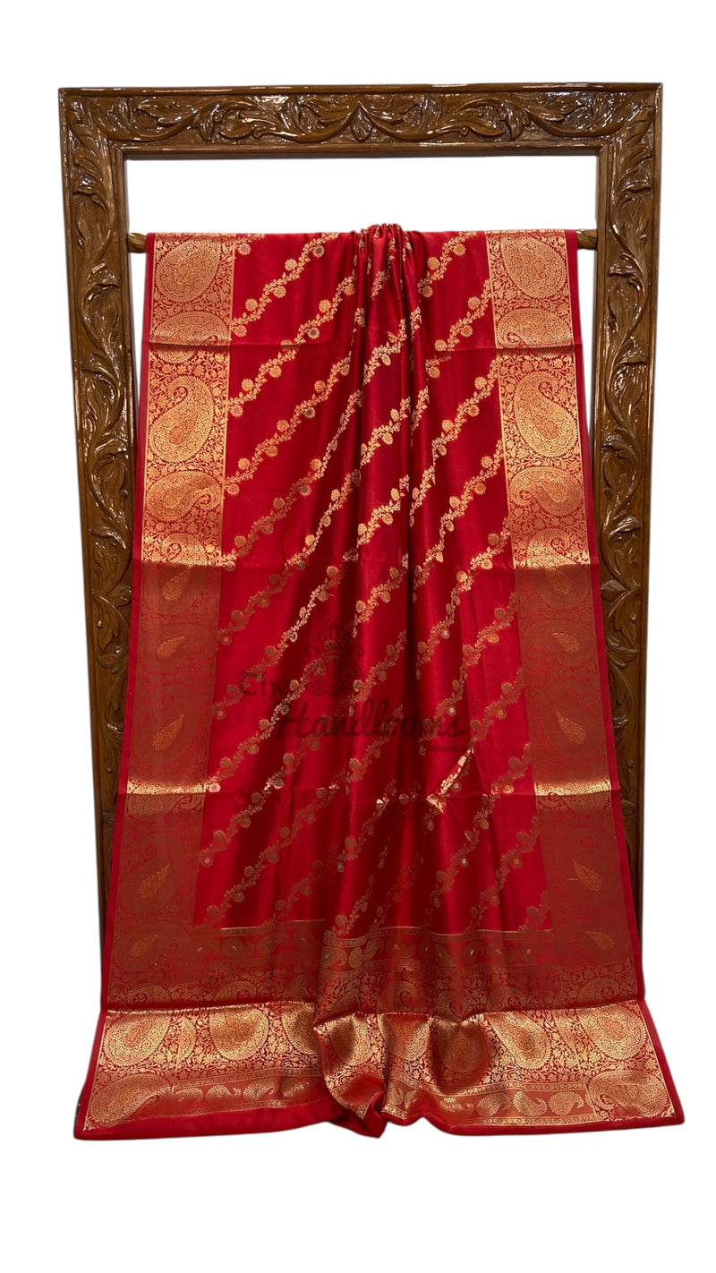 Pure Mango Silk Banarasi Handloom Saree - The Handlooms