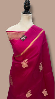 Pure Kora Handloom Banarasi Saree - The Handlooms