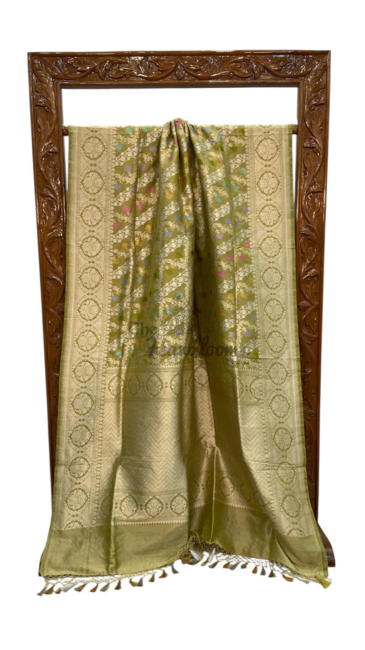 Ektara Pure Katan Silk Banarasi Handloom Saree - All Over Kadiyal Jaal Work - The Handlooms