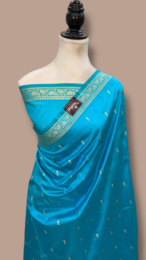 Pure Katan Silk Reshmi Zari Banarasi Handloom Saree - The Handlooms