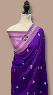 Pure Mango Silk Banarasi Handlokom Saree - The Handlooms