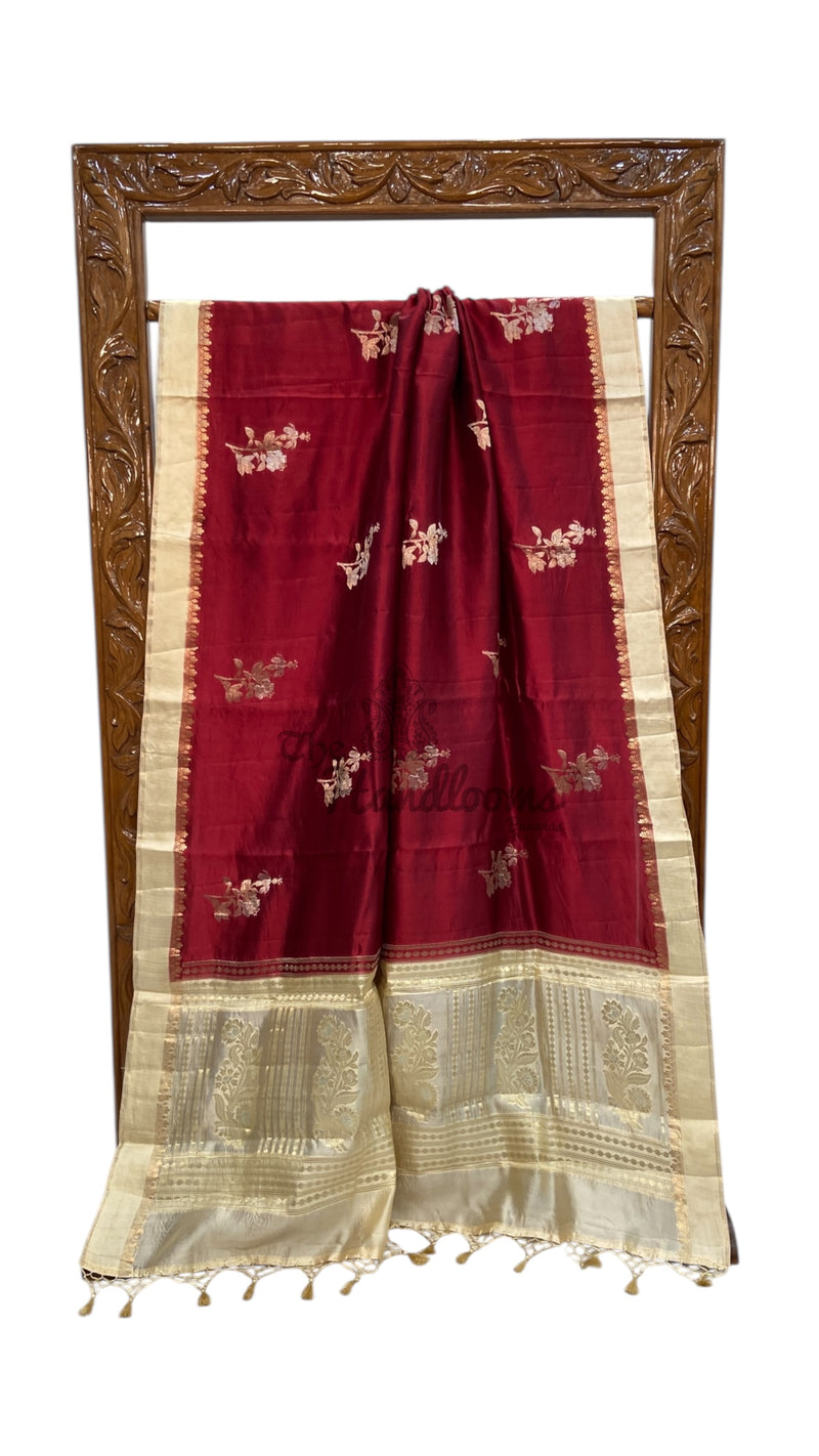 Pure Mango Silk Banarasi Handlokom Saree - The Handlooms