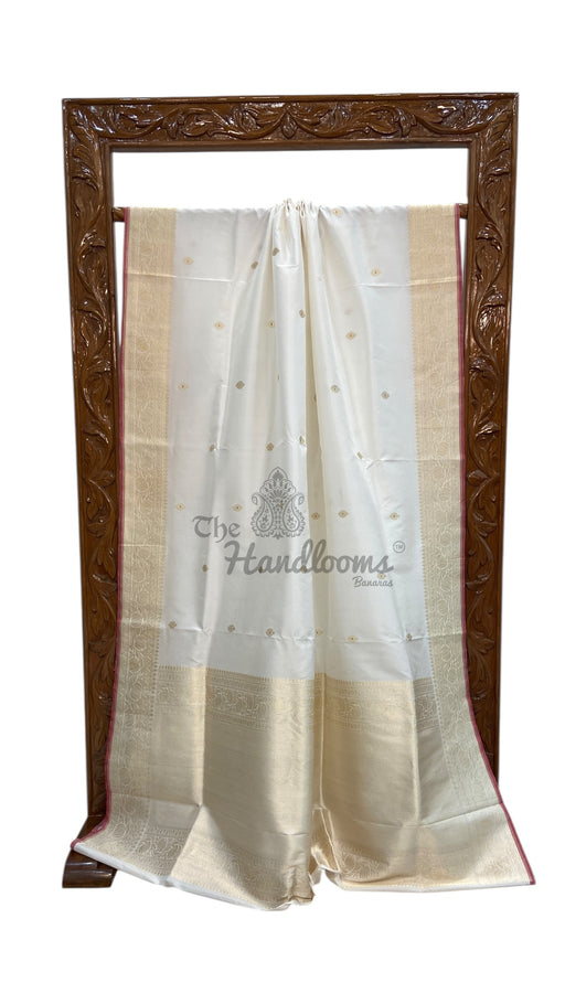 Pure Katan Silk Banarasi Handloom Saree - All Over Kadua Motifs - The Handlooms