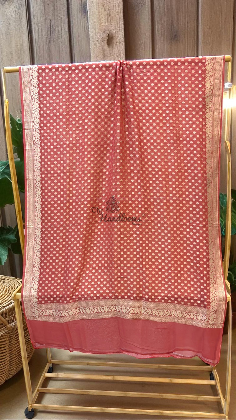 Pure Khaddi Georgette Handloom Dupatta - The Handlooms