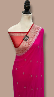 Pure Georgette Handloom Banarasi Saree - The Handlooms