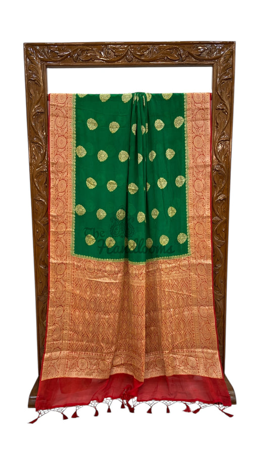 Pure Chiffon Khaddi Banarasi Saree - The Handlooms