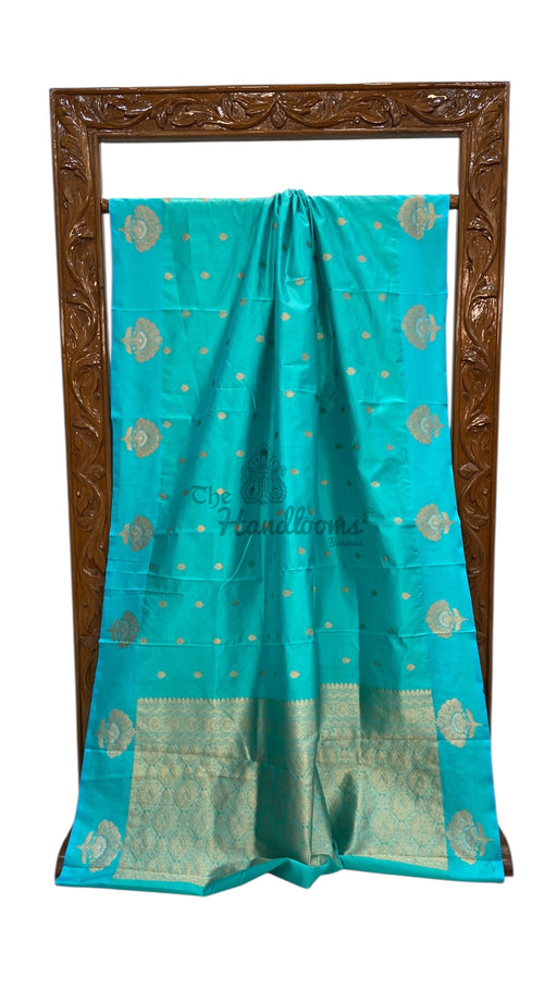 Pure Katan Silk Banarasi Handloom Saree - All over Kadua motifs - The Handlooms