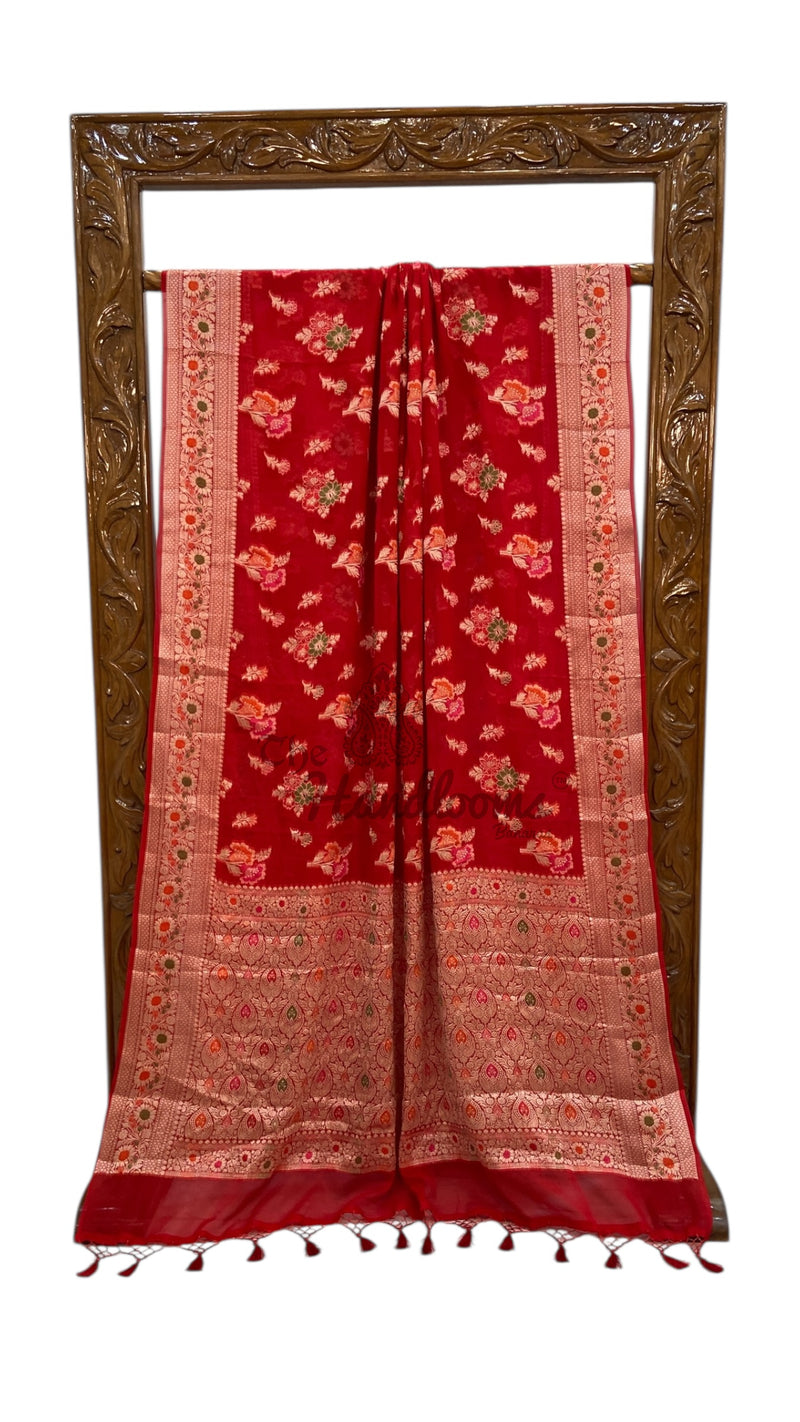 Pure Chiffon Khaddi Banarasi Saree