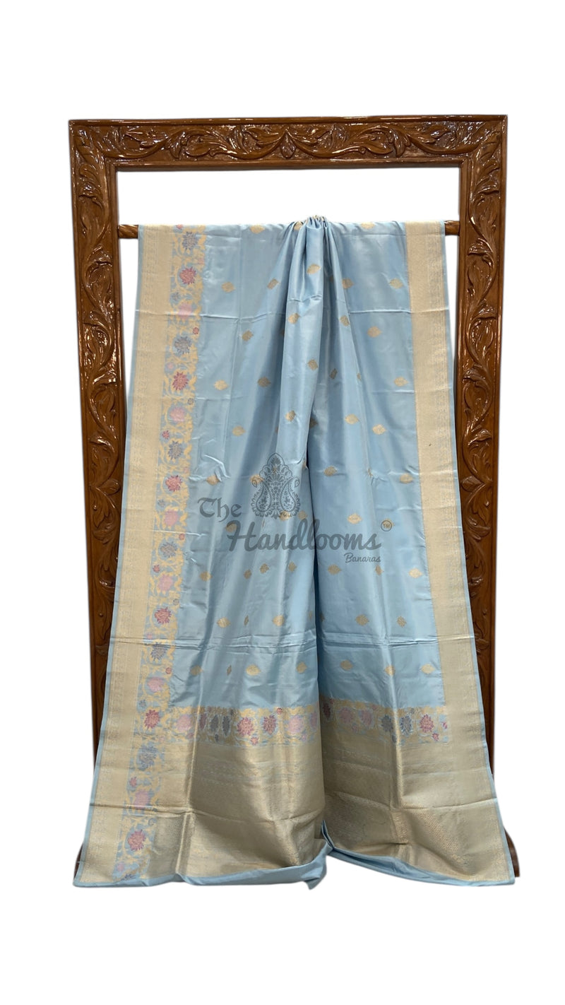 Pure Katan Silk Banarasi Handloom Saree - All Over Kadua Motifs