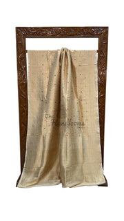 Regal Pure Katan Silk Banarasi Saree – Handwoven Tanchui Brocade with Meenakari Work - The Handlooms