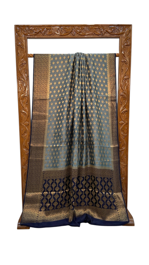 Pure Chiniya Silk Khaddi Handloom Banarasi Saree - The Handlooms