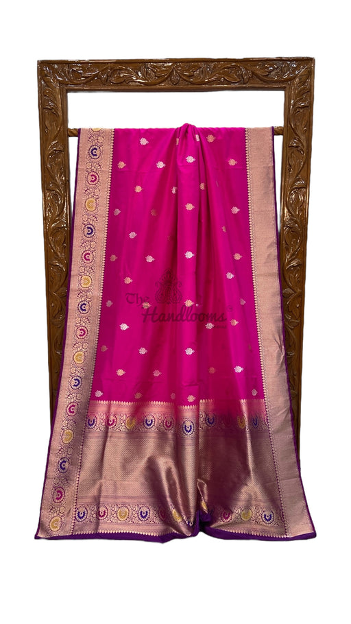 Pure Katan Silk Banarasi Handloom Saree - All Over Kadua Motifs - The Handlooms